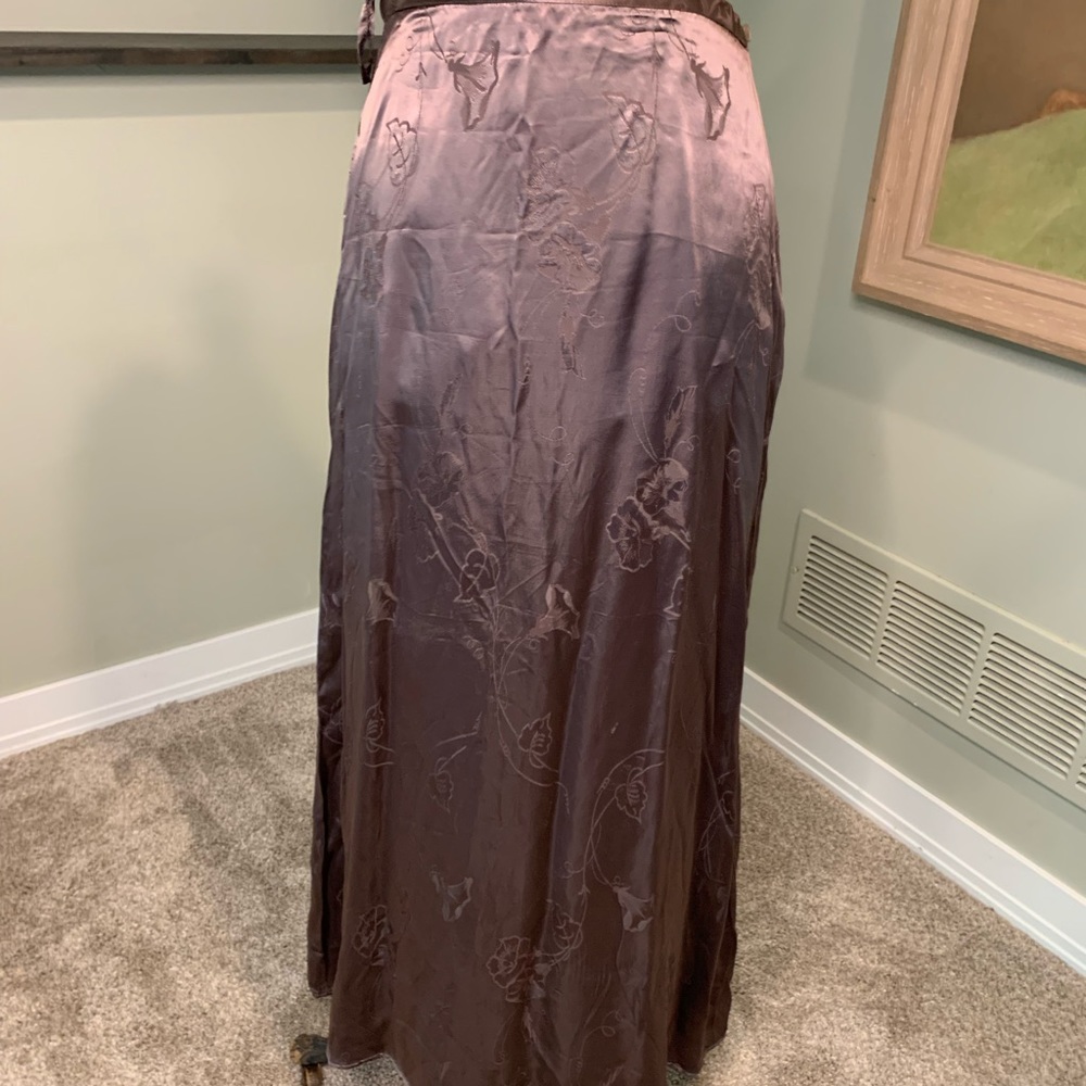The Limited Brown Satin Maxi Skirt
